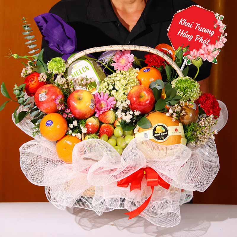Giỏ trái cây tặng khai trương Giỏ trái cây tặng khai trương