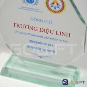 Kỷ niệm chương pha lê giọt nước Gogift PL04 2 Cúp pha lê hình giọt nước PL04