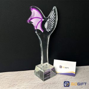 Kỷ niệm chương pha lê cánh chim PL41 1 Kỷ niệm chương pha lê cánh chim PL41 2